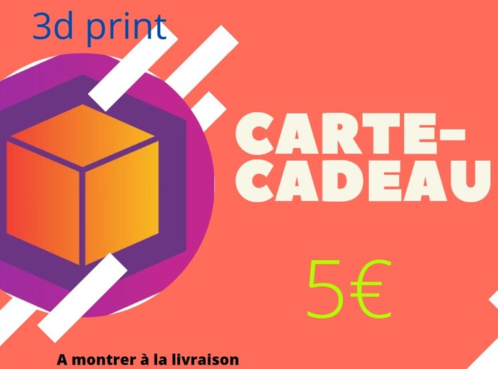 Carte cadeau de 5 Euros 3d Print